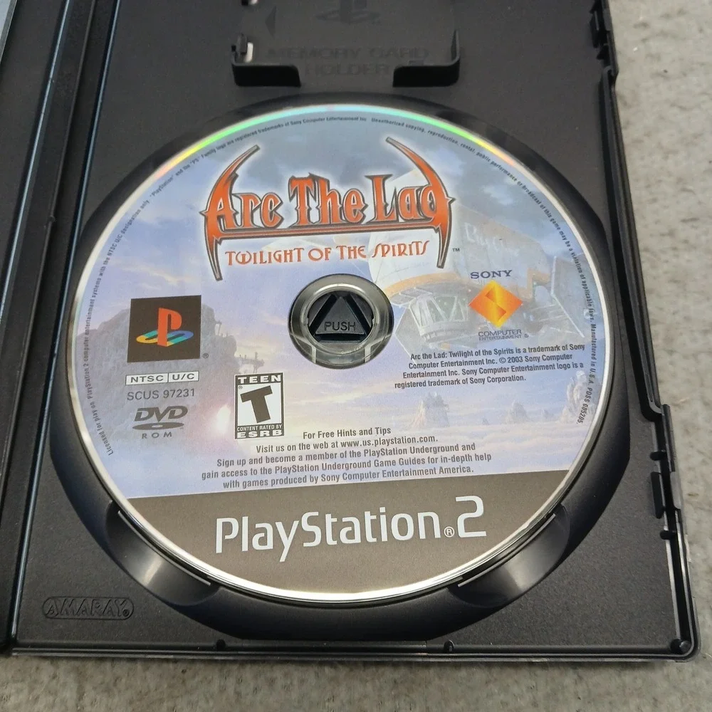 Arc the Lad Twilight of the Spirits (Sony PlayStation 2, 2003) Adventure Game